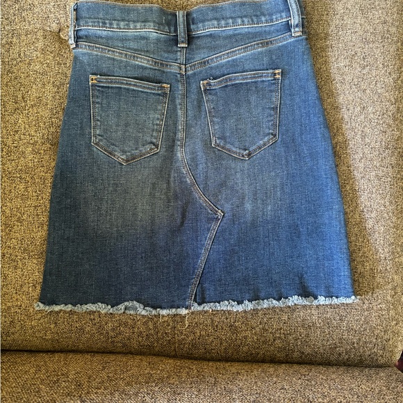 J Crew Denim Mini Skirt Raw Edge Hem XS - Picture 2 of 5